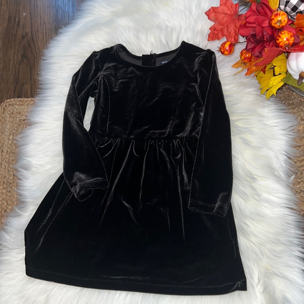 Gap kids velvet black da (4/5) dress